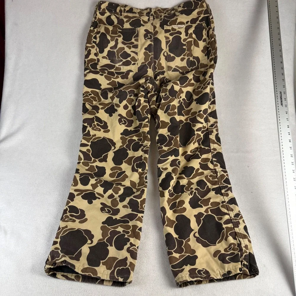 80s Walls Vintage Duck Camo Thinsulate Hunting Pant Men 37 Made in USA insulated
